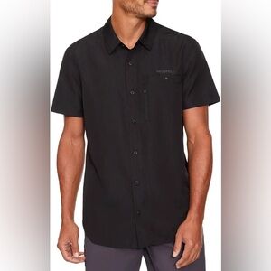 Merrell Button Up Shirt Black Size Large Outdoor Fishing Hunting Hiking